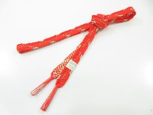 未使用品　リサイクル　和装小物　帯締め　金属糸　正絹　手組　平組